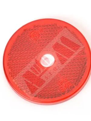 Top Prodej Odrazka kulatá červená průměr 60 mm s otvorem pro šroub