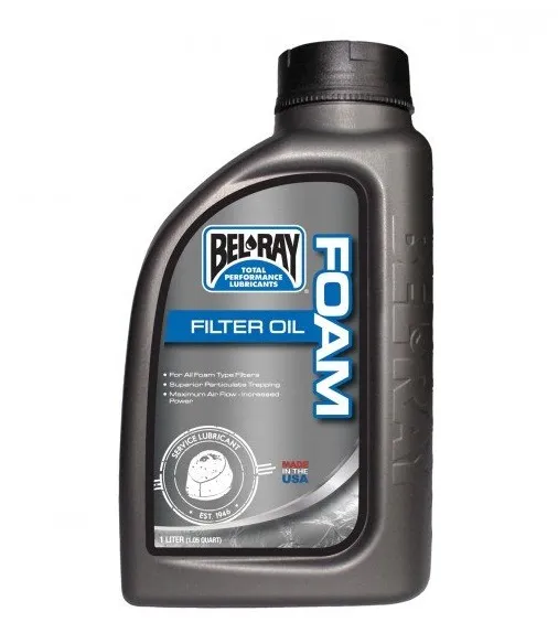 Nejprodávanější olej na filtry BEL-RAY FOAM FILTER OIL 1l
