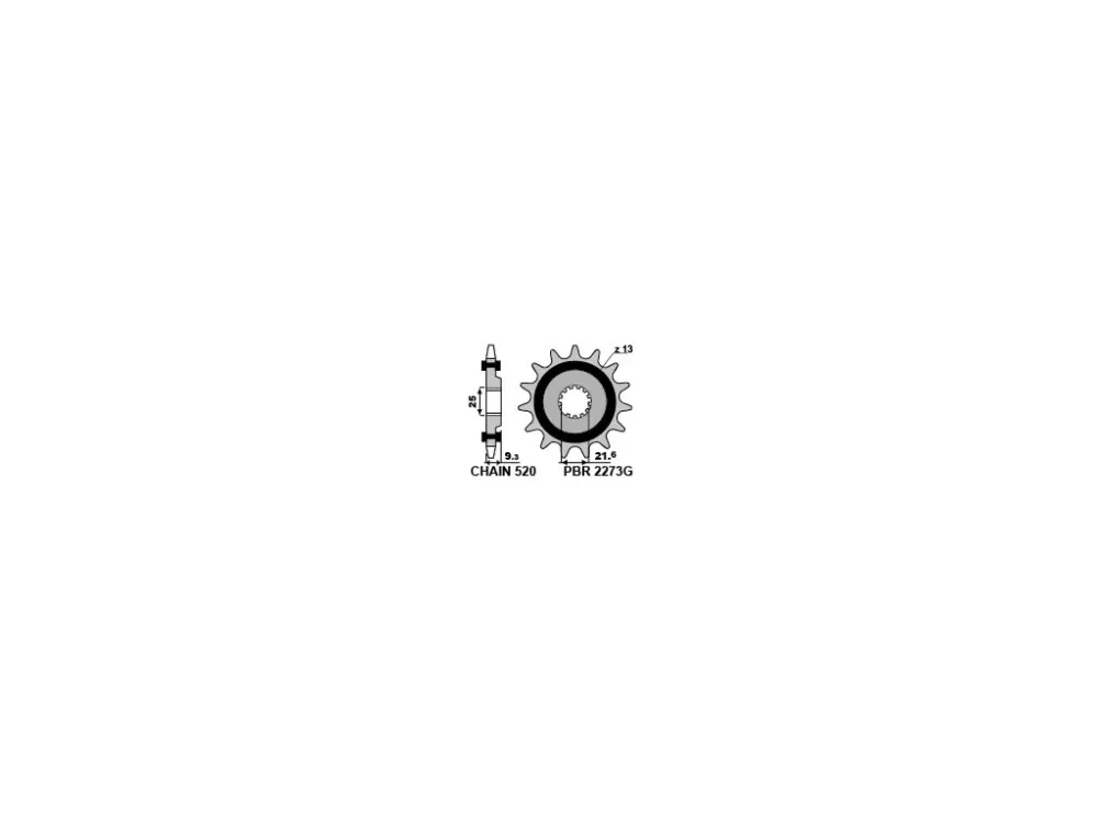 Sekundární tiché řetězové kolečko PBR Sprockets RSS pro Kawasaki 250/300/400/ SL/ Z/ NINJA/KLX mod.520 Akce