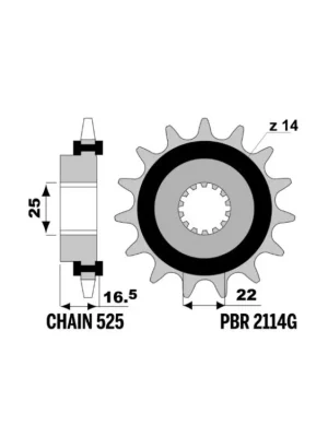 Speciální Cena Sekundární tiché řetězové kolečko PBR Sprockets RSS pro DUCATI 749/821/848/939/998/999/1000/1100/1098/1099/1200 SBK/MONSTER/SUPERSPORT/SF/SPORT CLASSIC/HYPERMOTARD/MULTISTRADA/DIAVEL mod.525