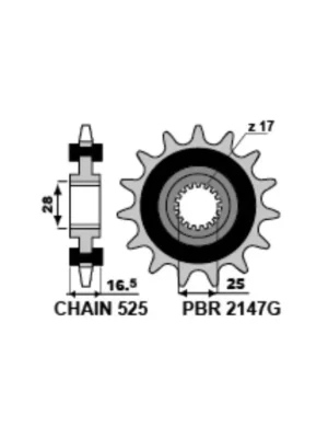 Přímo Od Výrobce Sekundární tiché řetězové kolečko PBR Sprockets RSS pro KTM 950/990/1050/1190/1290/ ADVENTURE/RC8/SUPER DUKE mod.525