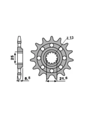 Akční Nabídka Sekundární řetězové kolečko PBR Sprockets pro KAWASAKI 1000/Z/ZX-10R/RR mod.520 RACING