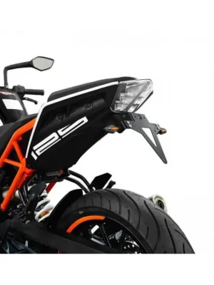 Držák SPZ KTM 125 / 390 Duke 17-23, nastavitelný, černý, s držákem odrazky Originální