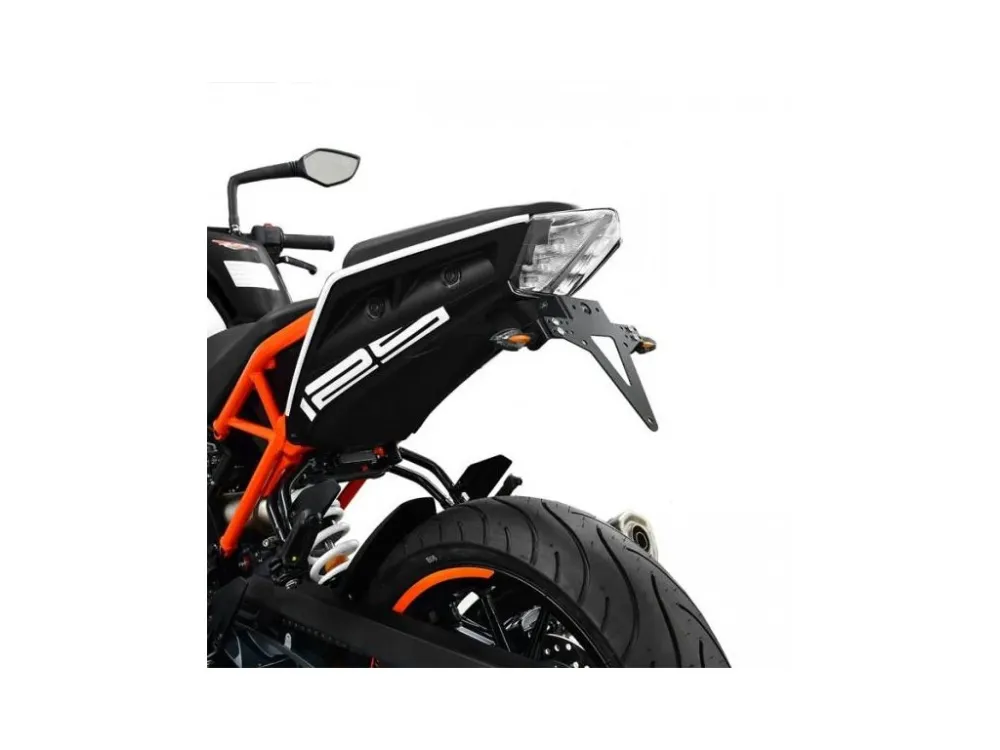 Držák SPZ KTM 125 / 390 Duke 17-23, nastavitelný, černý, s držákem odrazky Originální