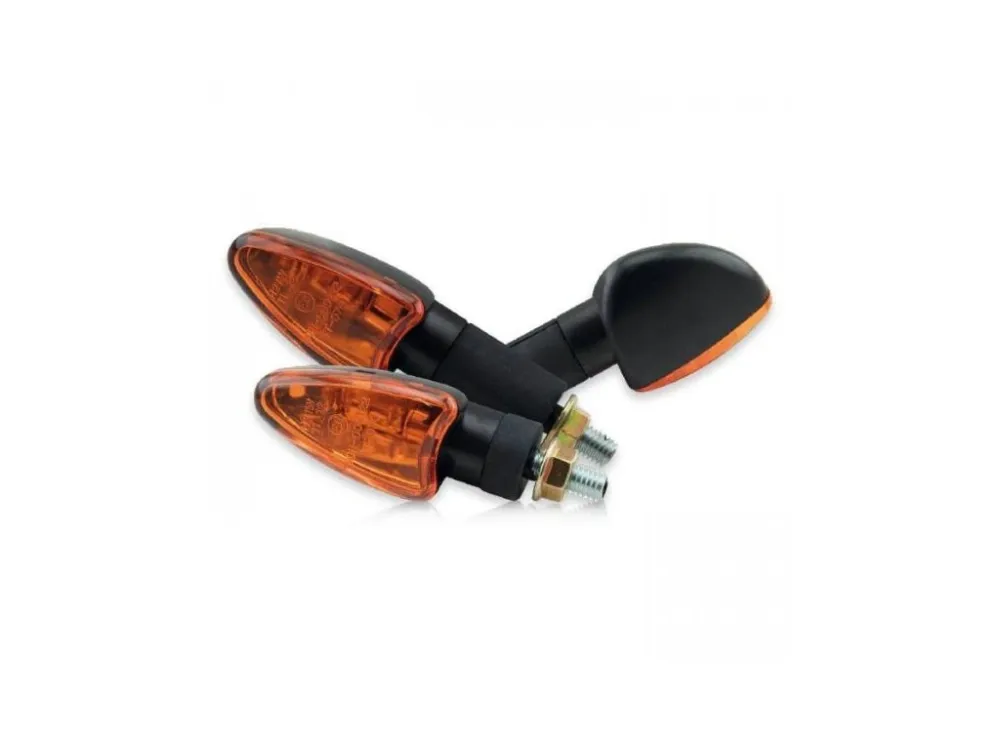 Nejprodávanější Blinkry na motorku žárovkové Arrow 21W, M8, oranžové sklo, dlouhé