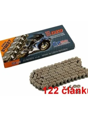 Originální ČZ řetěz 530DZO barva černá, 124 článků včetně nýtovací spojky RIVET