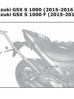 Dokud Zásoby Vydrží nosič zadního kufru SUZUKI GSX S 1000 / F (15-17)