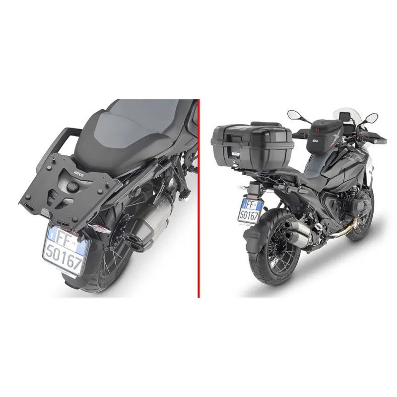 SRA5143 special rack BMW R 1300 GS (24-26)/C 400 X/GT (25-26) včetně AL plotny, černý, max. 6 kg Autentický