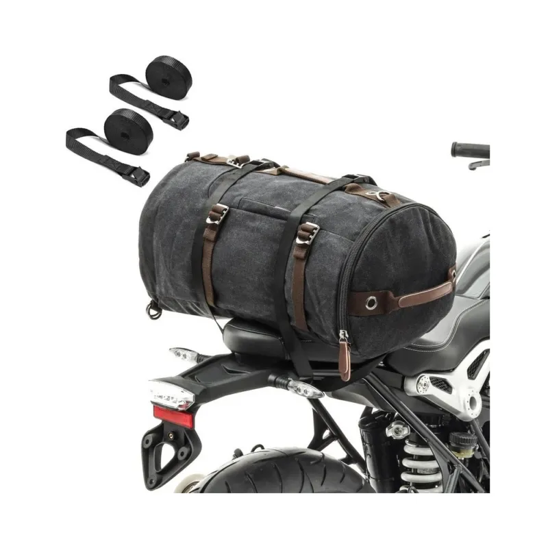 Vintage tailbag na motocykl Denver, 35L, černý, textilní Must-Have