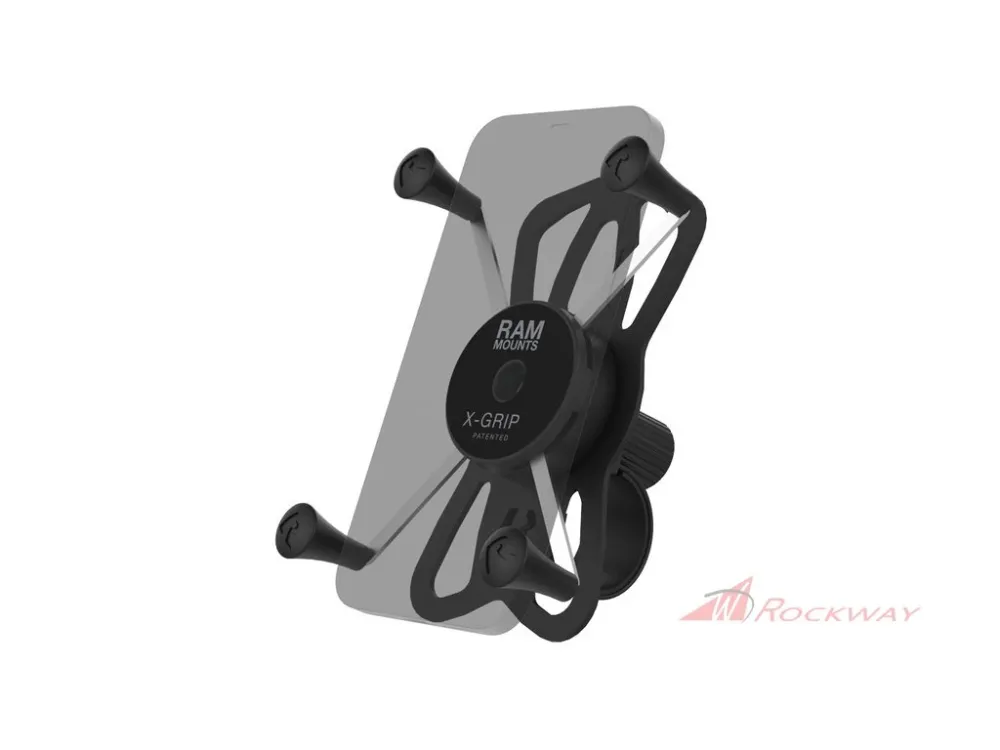 Aktuální kompletní sestava držáku pro velké telefony X-Grip se "Tough-Strap" stahovacím upínaním na řidítka, RAM Mounts- 5A