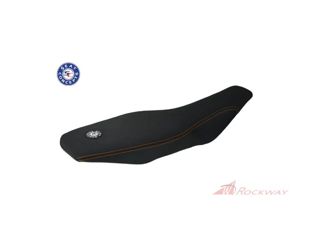 Jen Po Omezenou Doba Kompletní sedlo Seat Concepts Comfort - TALL | KTM 690 SMC/Enduro R (2019+)- Oranžové prošívání/Možnosti potahu: Black Carbon Fiber Sides / Black Sandpaper Top