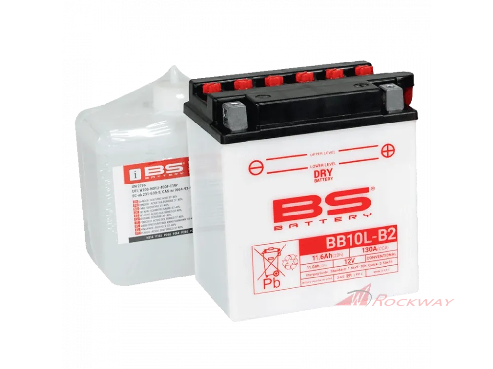 Konvenční motocyklová baterie BS-BATTERY BB10L-B2 (YB10L-B2) Včetně balení kyseliny- 5A Kup Teď