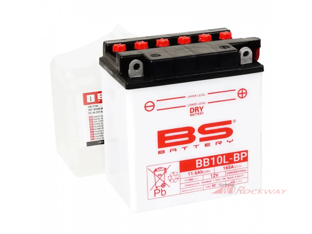 Konvenční motocyklová baterie BS-BATTERY BB10L-BP Včetně balení kyseliny- 5A Kup Teď