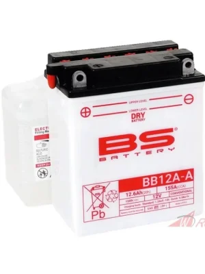 Nakupujte Hned Konvenční motocyklová baterie BS-BATTERY BB12A-A (YB12A-A) Včetně balení kyseliny- 5A