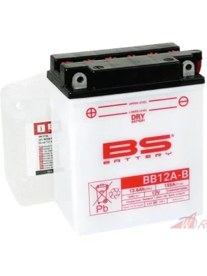 Nízká Cena Konvenční motocyklová baterie BS-BATTERY BB12A-B (YB12A-B) Včetně balení kyseliny- 5A