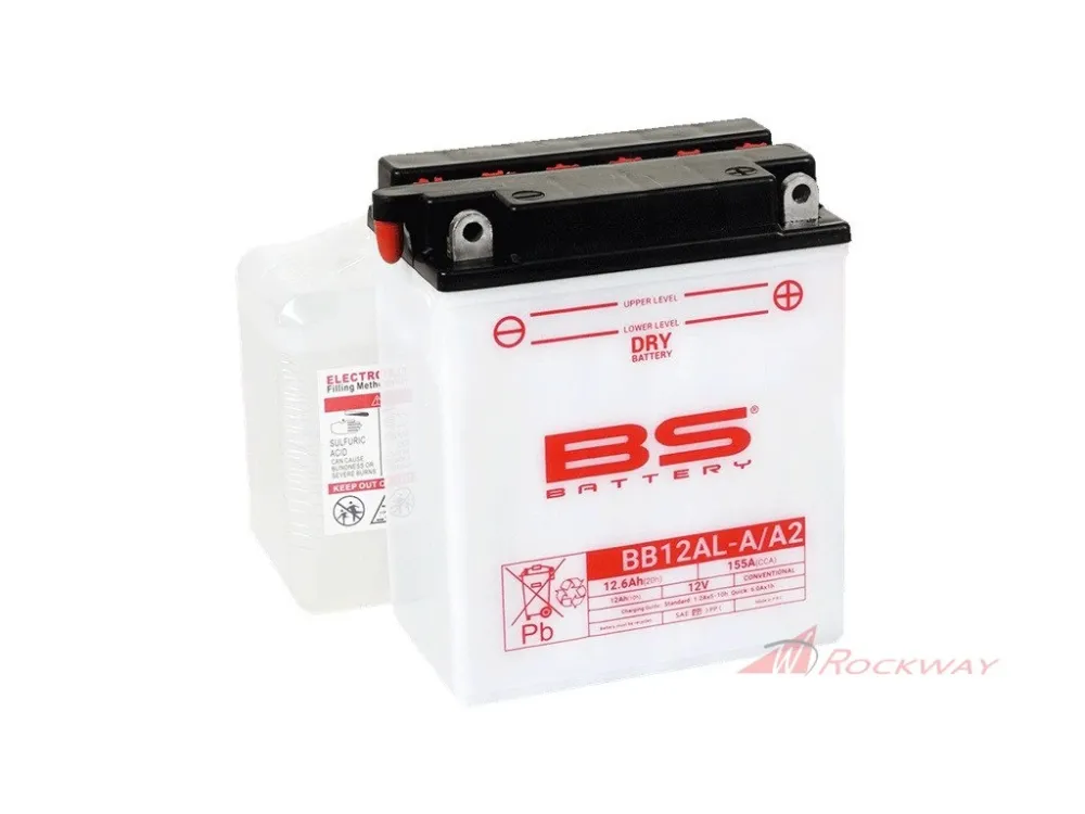 Konvenční motocyklová baterie BS-BATTERY BB12AL-A2 (YB12AL-A2) Včetně balení kyseliny- 5A Must-Have