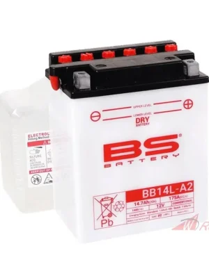 Top Prodej Konvenční motocyklová baterie BS-BATTERY BB14L-A2 (YB14L-A2) Včetně balení kyseliny- 5A