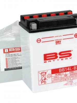 Konvenční motocyklová baterie BS-BATTERY BB14L-B2 (YB14L-B2) Včetně balení kyseliny- 5A Oblíbený