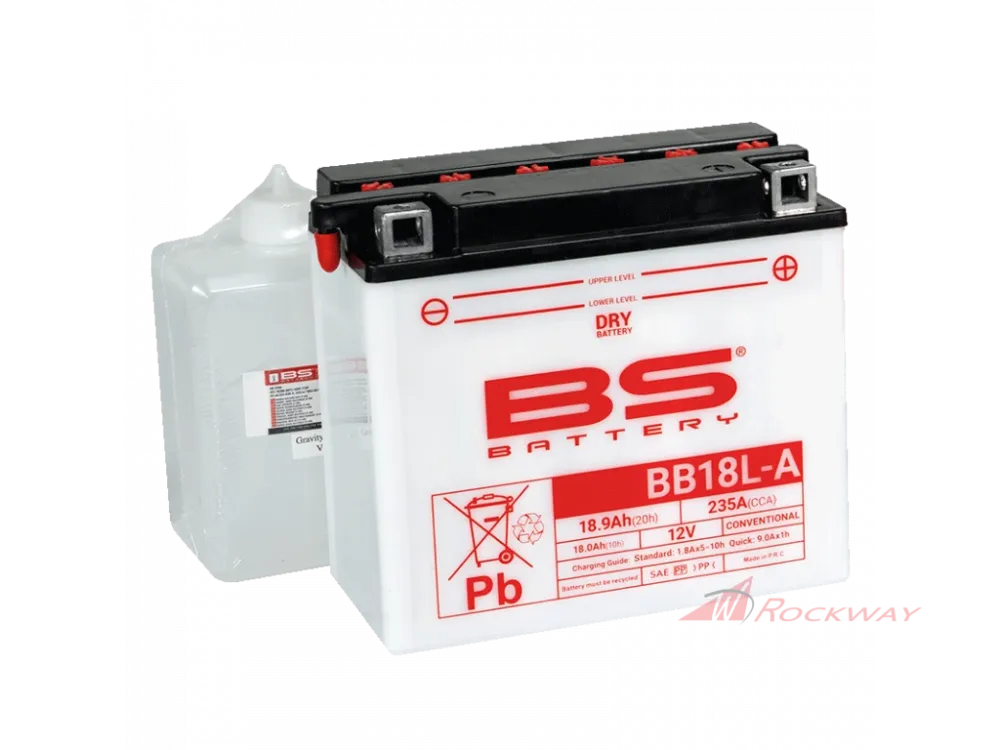 Časově Omezené Konvenční motocyklová baterie BS-BATTERY BB18L-A Včetně balení kyseliny- 5A