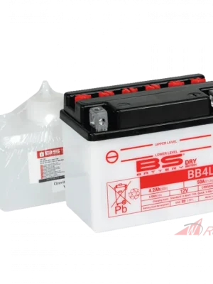 Ihned K Objednání Konvenční motocyklová baterie BS-BATTERY BB4L-B (YB4L-B) Včetně balení kyseliny- 5A