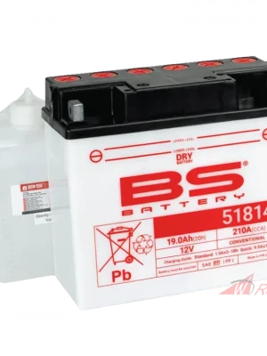 Vrácení Zdarma Konvenční motocyklová baterie BS-BATTERY BS51814 (12C16A-3B) Včetně balení kyseliny- 5A