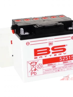 Konvenční motocyklová baterie BS-BATTERY BS52515 Včetně balení kyseliny- 5A Super Cena