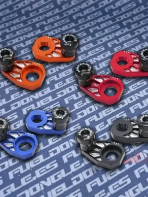 Sada dorazů zadní osy + napínák SM-PROJECT® | Husqvarna / KTM / GasGas- Červená Nejlepší Volba