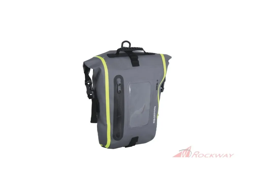 tankbag na motocykl Aqua M8, OXFORD (černý/šedý/žlutý fluo, s magnetickou základnou, objem 8 l)- 5A Ověřený