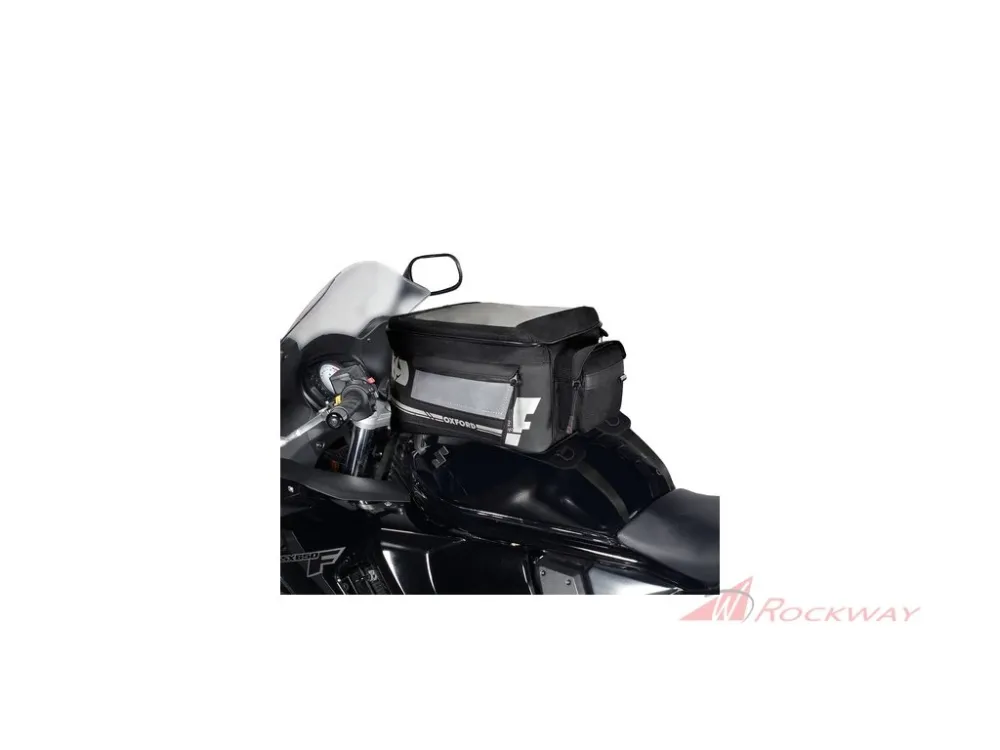Sleva tankbag na motocykl F1 s popruhy, OXFORD (černý, objem 18 l)- 5A