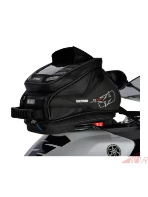 tankbag na motocykl Q4R QR, OXFORD (černý, s rychloupínacím systémem na víčka nádrže, objem 4 l)- 5A Poslední Šance