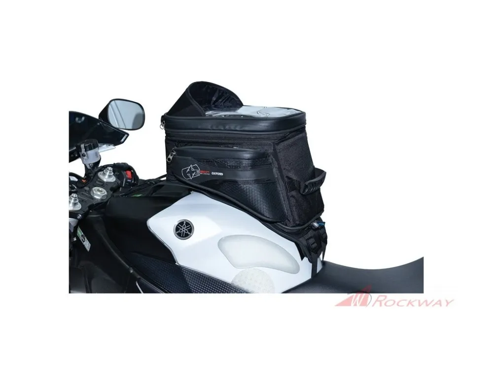 tankbag na motocykl S20R Adventure s popruhy, OXFORD (černý, objem 20 l)- 5A Vysoce Kvalitní