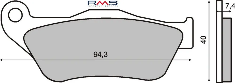 Brzdové destičky RMS 225100770 organické Sleva