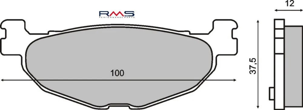 Brzdové destičky RMS 225100800 organické Rychlé Dodání