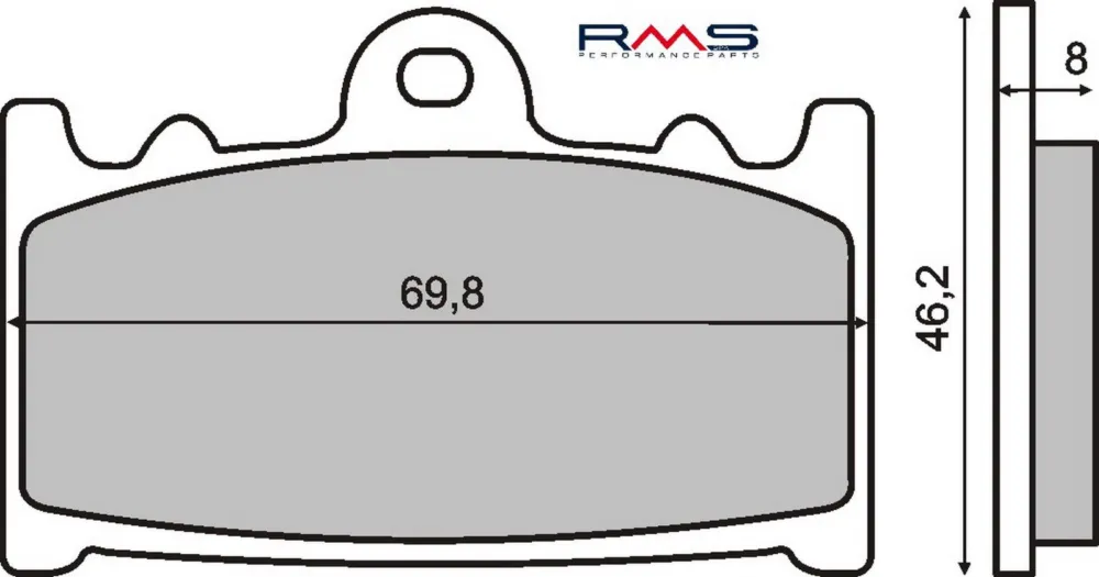 Pouze Dnes Brzdové destičky RMS 225101150 organické
