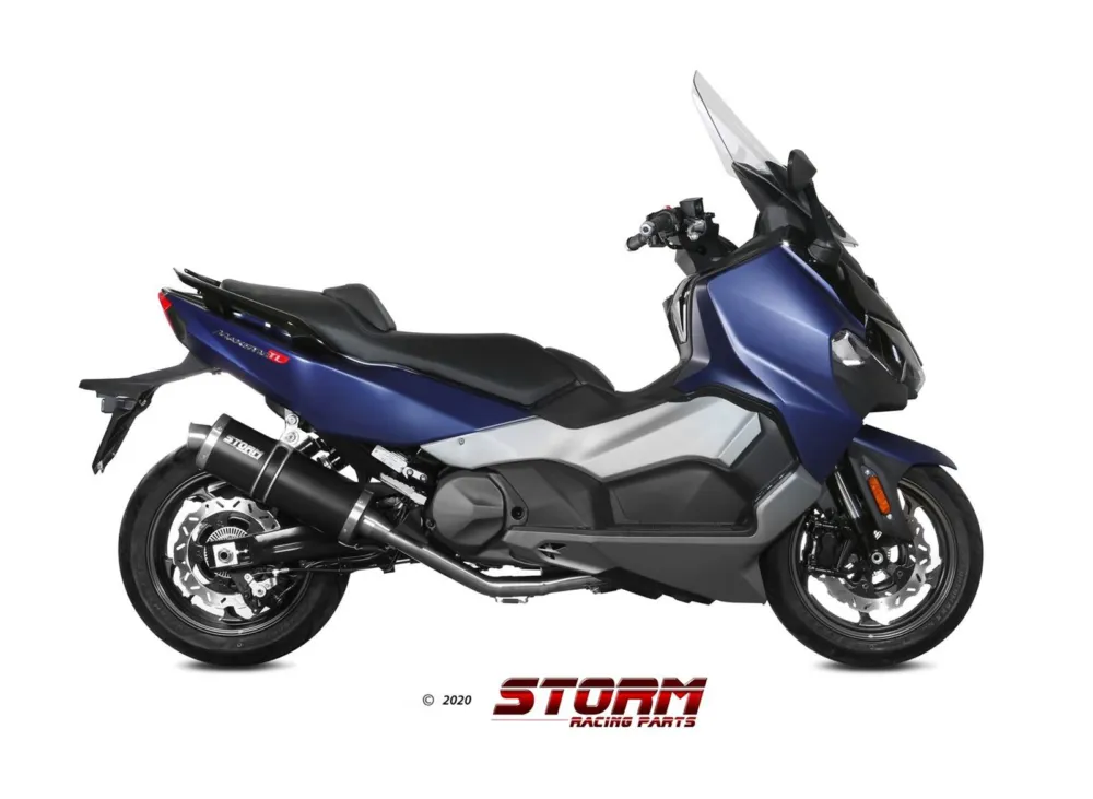 Ověřený Výfuk kompletní 2x1 STORM OVAL SY.002.LX2B Černá ocel