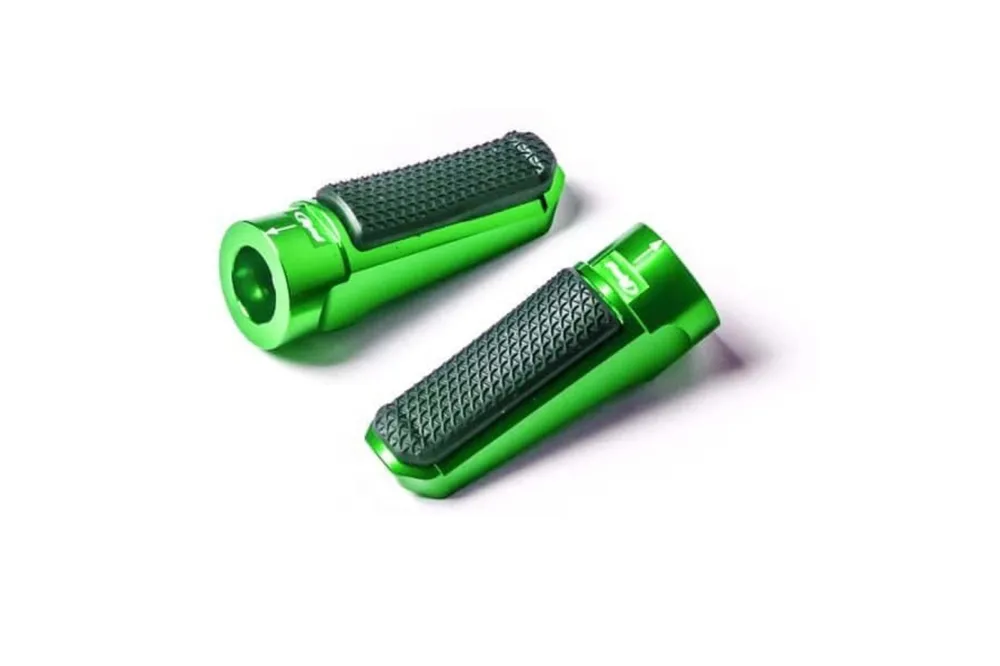Časově Omezené Stupačky bez adaptérů PUIG SPORT 7318V zelená s gumou