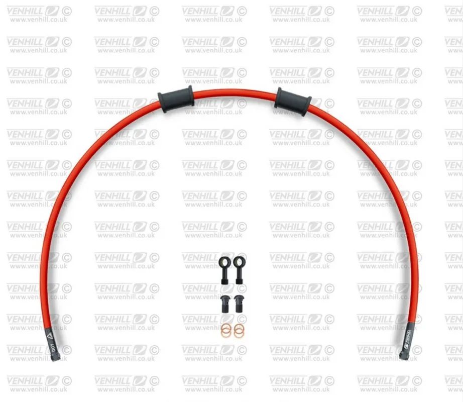 Hadice zadní brzdy Venhill POWERHOSEPLUS SUZ-7009RB-RD (1 hadice v sadě) červené hadice, černé koncovky Sleva
