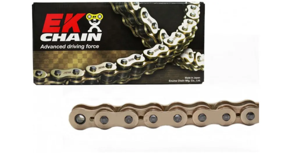 EK Chain qX-kroužkový řetěz OEM kvality EK 525 MVXZ2 110 článků, Černo/Zlatý Cenově Výhodný