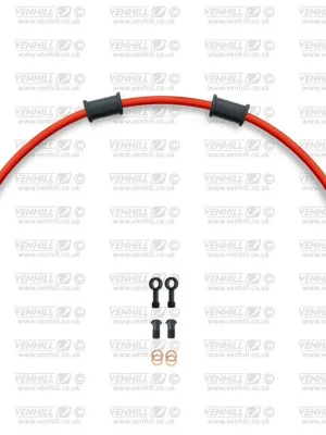 Zlevněný Hadice zadní brzdy Venhill POWERHOSEPLUS HON-10016RB-RD (1 hadice v sadě) červené hadice, černé koncovky