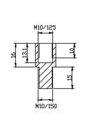 Adaptér na zpětné zrcátko PUIG ADAPTER M10/150 RIGHT THREAD REAR MIRROR HI-TECH B 9585N černý na řidítka Bezpečná Platba