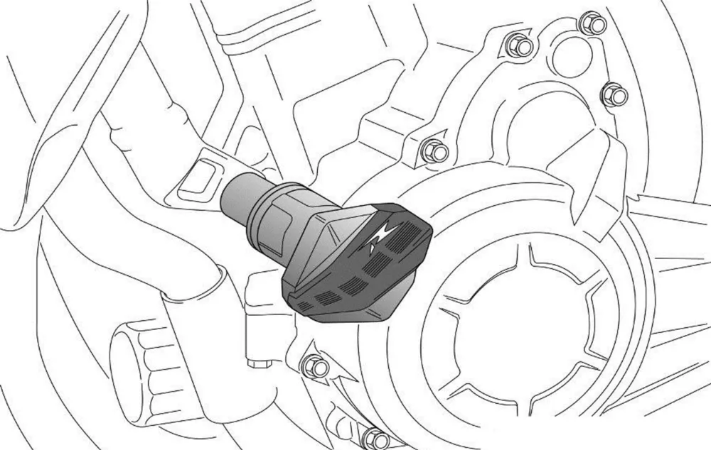 Pádové protektory rámu PUIG R12 1857N černý s šedou gumou Cenový Hit