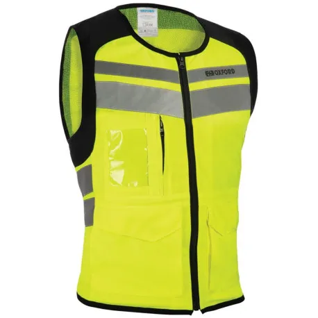 Bezpečná Platba Reflexní vesta UTILITY BRIGHT TOP, OXFORD (žlutá fluo/šedá reflexní/černá)