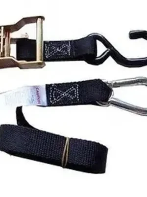 Sleva Upínací popruhy MOTION STUFF (standard hook - ratchet - carabiner)