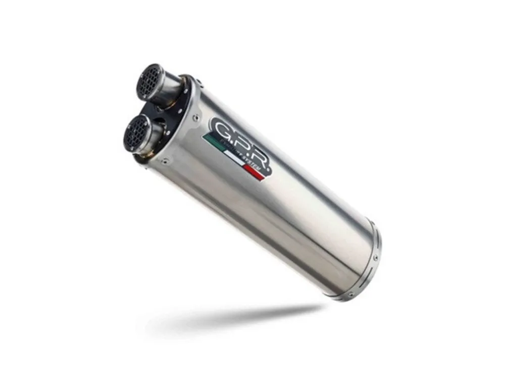 Finální Výprodej Koncovka výfuku Slip-on GPR DUAL INOX VO.9.RACEDB.DUAL.IO Matný nerez zahrnuje spojovací svod a odnímatelný dB killer