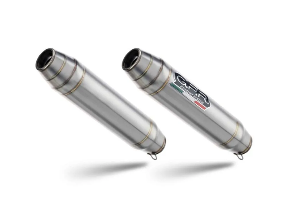 Finální Výprodej Dvojitá koncovka výfuku Slip-on GPR DEEPTONE INOX ROY.7.RACEDB.DE Broušená nerezová ocel vč. propojovacích trubek