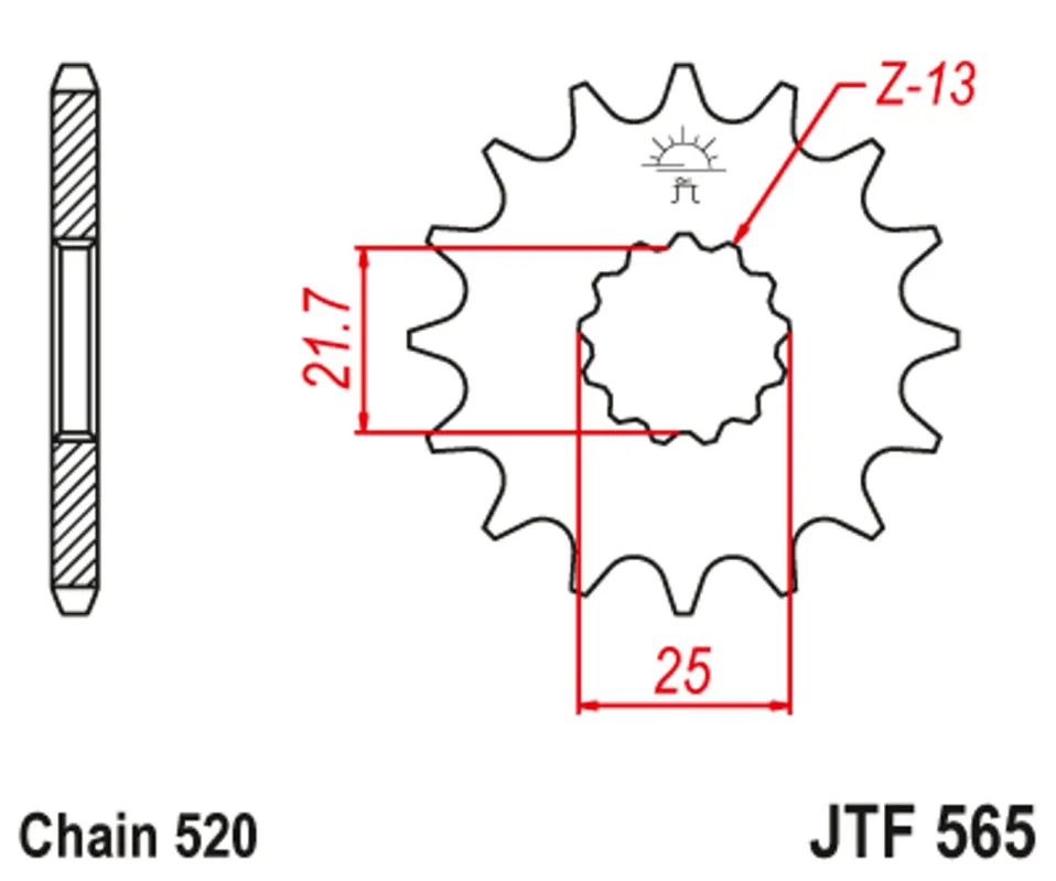 Ihned K Objednání Řetězové kolečko JT JTF 565-16 16 zubů, 520