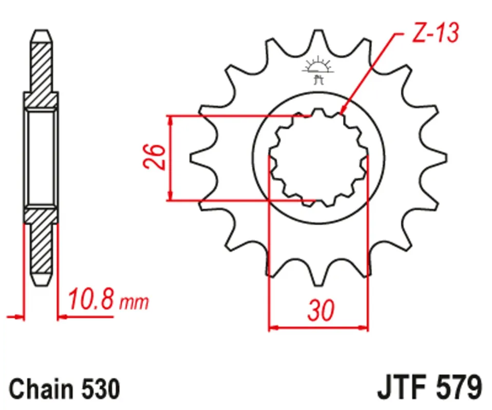 Objednat Nyní Řetězové kolečko JT JTF 579-16 16 zubů, 530