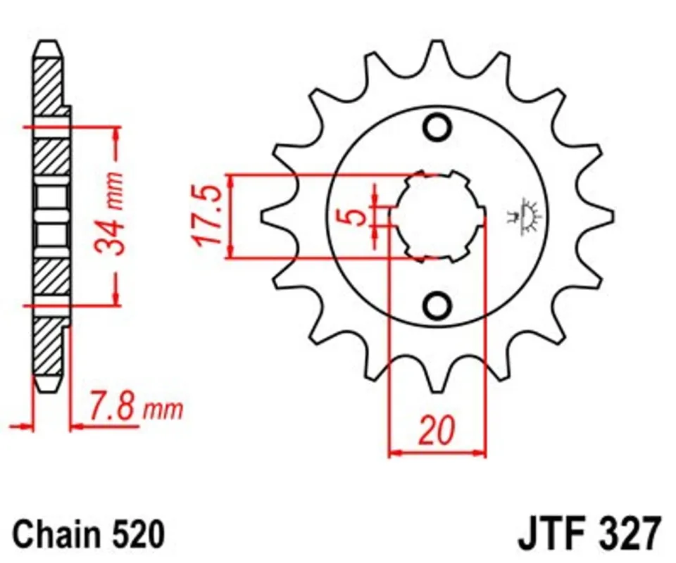 Doprava Zdarma Řetězové kolečko JT JTF 327-11 11 zubů, 520