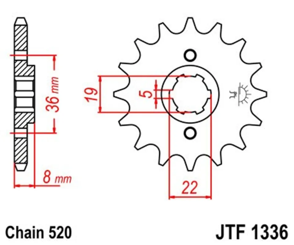Řetězové kolečko JT JTF 1336-13 13 zubů, 520 Nejlepší Cena