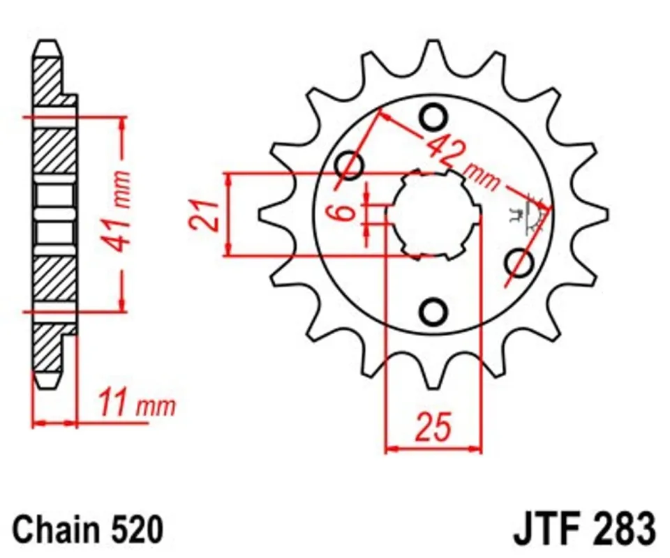 Řetězové kolečko JT JTF 283-15 15 zubů, 520 Nakupujte Hned